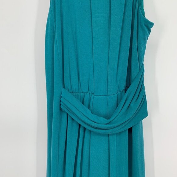 Anthropologie Maeve Dress Azores Teal Midi Modal Sleeveless - Picture 6 of 12